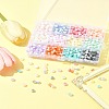 840Pcs 12 Colors Frosted Crackle Glass Beads GLAA-FS0002-17-9