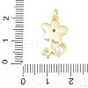 Brass Micro Pave Cubic Zirconia Pendants KK-F938-29G-02D-3