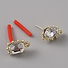 Alloy Rhinestone Stud Earrings FIND-WH0120-25C-01-2