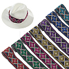 FINGERINSPIRE 12.25M 7 Colors Ethnic Style Polyester Ribbons OCOR-FG0001-23-1