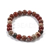 Natural Red Jasper Bead Stretch Bracelets BJEW-K212-B-012-3