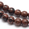 Natural Mahogany Obsidian Round Bead Strands G-P128-65-4mm-3