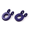 Rack Plating Spray Painted Alloy 2-Loop Link Pendants PALLOY-N176-01O-3