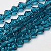 Imitate Austrian Crystal Bicone Glass Beads Strands X1-GLAA-F029-4x4mm-01-1