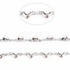 201 Stainless Steel Heart & Oval Link Chains STAS-N092-116-4