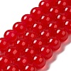 Baking Paint Imitation Jade Glass Round Bead Strands X1-DGLA-Q021-8mm-05-2