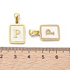 Ion Plating(IP) 304 Stainless Steel Pave Shell Pendants STAS-G327-01G-P-3