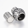 304 Stainless Steel Magnetic Clasps with Glue-in Ends STAS-F130-30AS-2