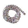 Electroplate Glass Beads Strands GLAA-G112-07G-2