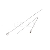 Anti-Tarnish Rhodium Plated 925 Sterling Silver Stud Earring Findings STER-N016-07K-2