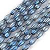 Electroplated Glass Beads Strands EGLA-H100-FR01-1