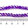 Baking Electroplate Glass Beads Strands X-DGLA-A039-J8mm-B05-4
