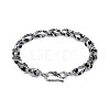 Unisex 925 Sterling Silver Link Bracelets BJEW-BB51403-A-1