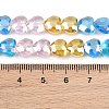 Electroplate Transparent Glass Beads Strands GL-CBADAFE-01B-5