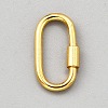 1Pc 925 Sterling Silver Locking Carabiner STER-NB0001-24G-1