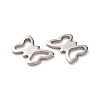 Filigree 304 Stainless Steel Butterfly Charms STAS-N025-07-3