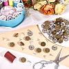 100 Sets Flat Round with Star Stainless Steel Buttons for Suspender Trousers FIND-HY0005-19-4