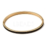 304 Stainless Steel Enamel Hinged Cuff Bangles for Women SA-CBAC920-15G-02-6
