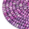Dyed Natural Map Stone Beads Strands G-P575-A21-6x4mm-03-3