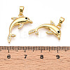 Brass Micro Pave Cubic Zirconia Pendants KK-N257-10G-3