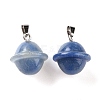 Dyed & Heated Natural Blue Aventurine Pendants G-B041-01P-09-3