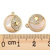 Natural White Shell & Clear Cubic Zirconia & Brass Charms BSHE-G034-34G-3
