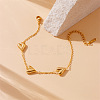 Heart Stainless Steel Pendant Necklaces & Link Bracelets Sets WGCB0A8-01-2