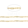 Rack Plating Brass Oval & Ring & Rectangle Link Chains CHC-I040-15G-2