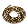 Electroplate Glass Beads Strands GLAA-H021-01A-FP07-4