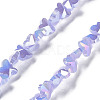 Electroplate Butterfly Glass Beads Strands EGLA-A036-10A-M-2
