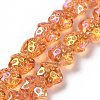 Transparent Electroplate Glass Beads Strands LS-GLAA-C025-01J-1