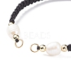 Half Finished Polyester Braided Pearl Bracelet AJEW-JB01128-05-3