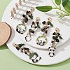 Panda Alloy Enamel Pendant Decorations HJEW-JM01275-5