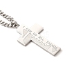 Non-Tarnish 304 Stainless Steel Cross Pendant Necklaces NJEW-M197-04P-2