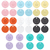 SUPERFINDINGS 48Pcs 8 Colors Spray Painted Alloy Charms FIND-FH0002-71-1