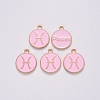 Alloy Enamel Pendants X-ENAM-S124-01B-09H-2