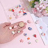30Pcs 15 Style Handmade Porcelain Connector Charms PALLOY-DR00012-3
