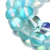 Synthetic Moonstone Beads Strands G-P528-J02-17-3