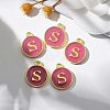 Golden Plated Alloy Enamel Charms ENAM-S118-08S-5