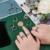 12Pcs 201 Stainless Steel Grooved Finger Ring Settings STAS-UN0038-95-2