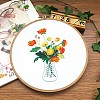 Flower Pattern DIY Embroidery Starter Kits DIY-P077-102-1