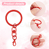 36Pcs 9 Colors Spray Painted Iron Keychain Swivel Clasps FIND-AR0004-01-4