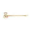Brass Micro Pave Clear Cubic Zirconia Hair Bobby Pin Findings KK-S356-649-NF-2