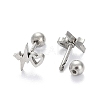 201 Stainless Steel Barbell Cartilage Earrings EJEW-R147-40-3