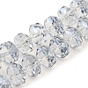 Transparent Electroplate Glass Beads Strands X-EGLA-P062-01A-PL01-1