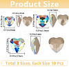 30Pcs 3 Styles Glass Rhinestone Cabochons RGLA-BBC0001-05-2