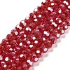 Electroplate Transparent Glass Beads Strands LS-EGLA-A035-T6mm-A01-1