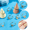 9Pcs 9 Styles 304 Stainless Steel Open Cuff Ring Findings STAS-AR0002-20-3