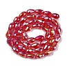 Transparent Electroplate Glass Beads Strands EGLA-N013-T10mm-B12-2