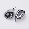 Natural Dyed & Heated Black Agate Pendants X-G-E442-04E-2